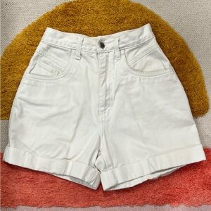Vintage 80s/90s Bill Blass High Waisted White Denim Shorts